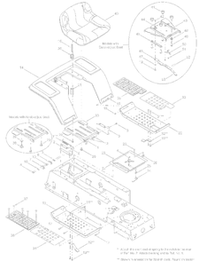 Seat, Fender Assembly Diagram and Parts List for 13AD685G700 2004 Yard Machines Lawn Tractor
